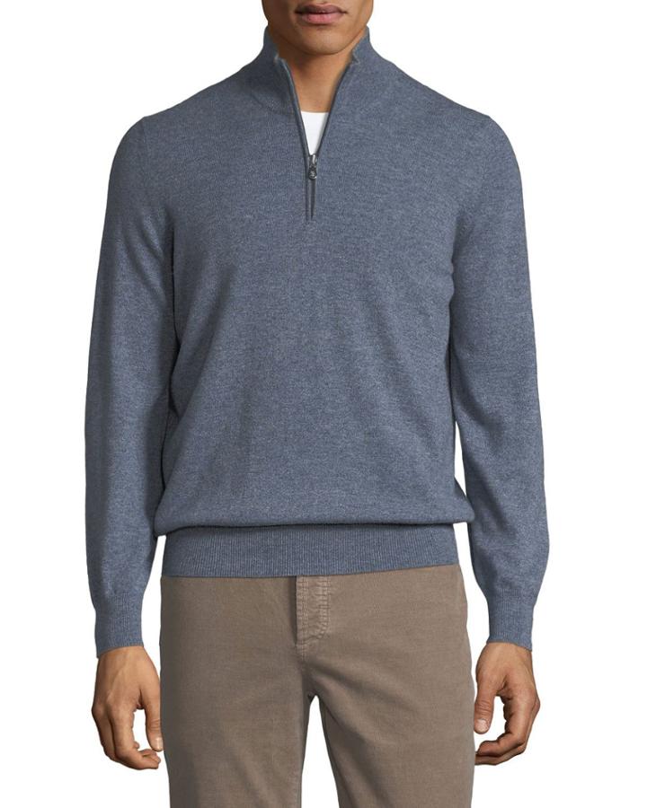 Men's Cashmere Zipneck