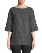 Flannel Windowpane Sequin