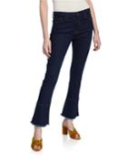Ankle Skinny Jeans With Ruffle Hem