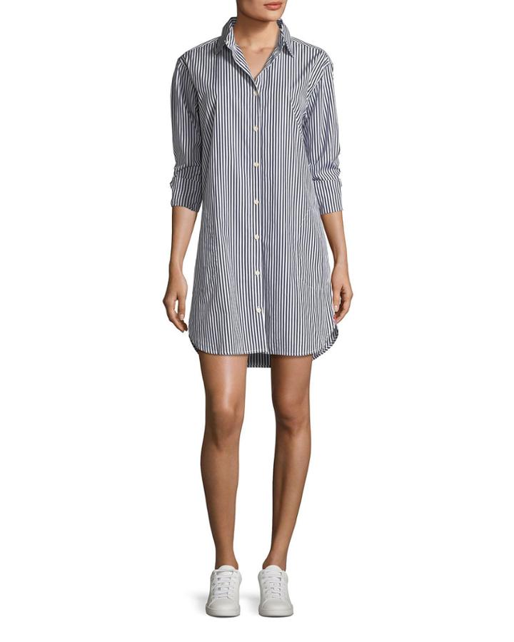 Long-sleeve Striped Button-down