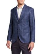 Men's Comfort Biella Plaid Two-button Jacket
