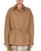 Snap-front Anorak Jacket, Khaki