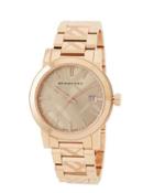 34mm The City Stainless Steel Bracelet Watch, Rose Gold