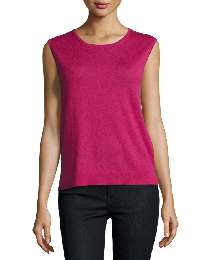 Superfine Cashmere Cap-sleeve Tank