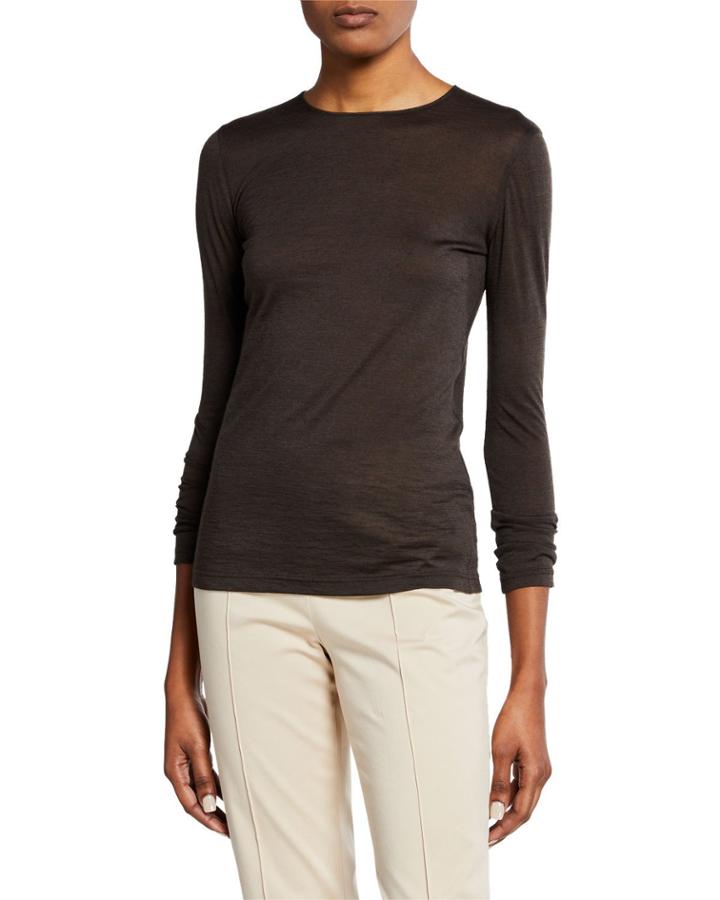 Cashmere-silk Long-sleeve