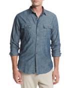 Distressed Chambray Utility