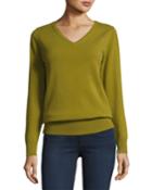 Relaxed V-neck Cashmere Sweater,