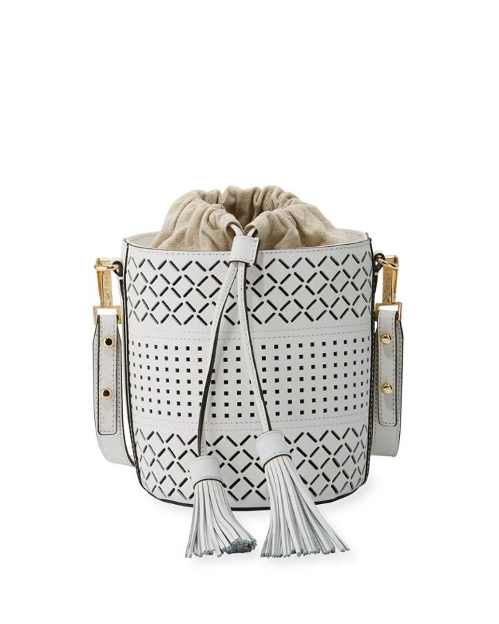 Laser-cut Drawstring Bucket Bag