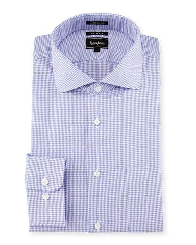 Trim-fit Houndstooth Dress Shirt,