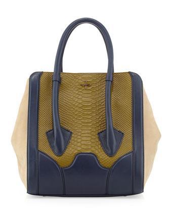 Pour La Victoire Butler Large Tote, Moss/nude