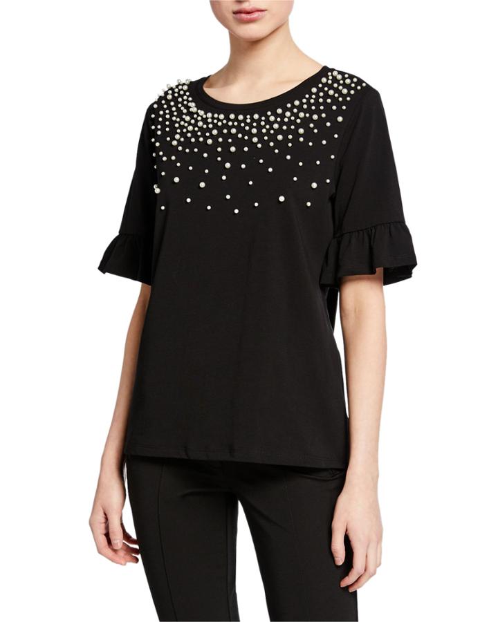 Pearlescent Embellished T-shirt