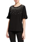 Pearlescent Embellished T-shirt