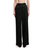 Rose Stretch-jacquard Wide-leg Pants