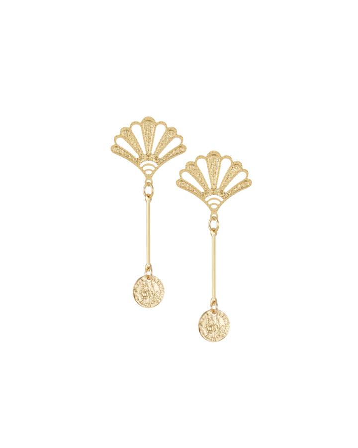 Filigree Fan & Dangle Earrings