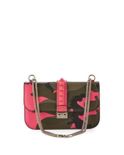 Camouflage Rockstud Flap Bag
