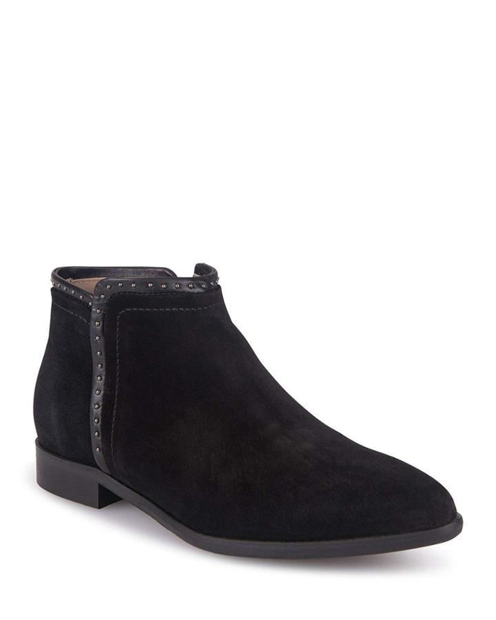 Miralda Waterproof Suede Zip Ankle Booties