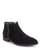 Miralda Waterproof Suede Zip Ankle Booties
