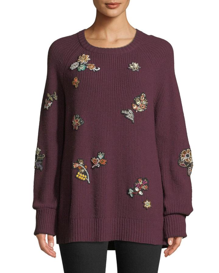 Tania Embroidered Scoop-neck