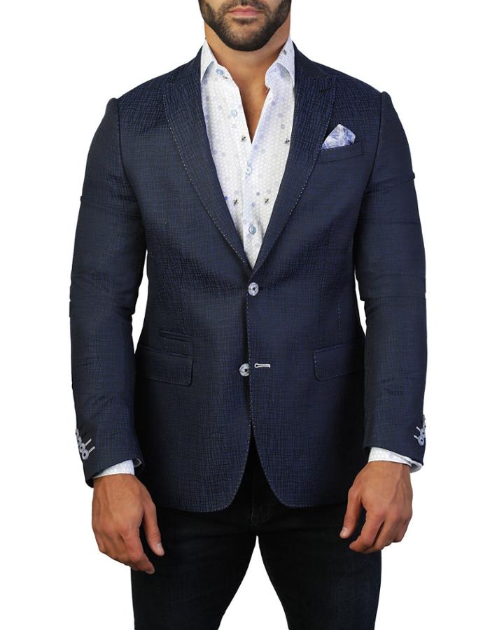 Men's Beethoven Textured Two-button Jacket