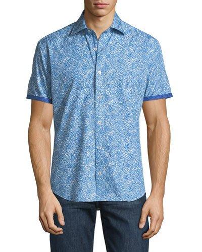 Shaped-fit Watercolor Short-sleeve