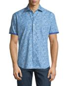 Shaped-fit Watercolor Short-sleeve