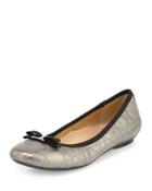 Sabrina Quilted Flat, Pewter