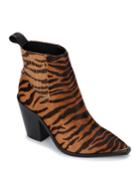 West Side Tiger-print Fur Booties