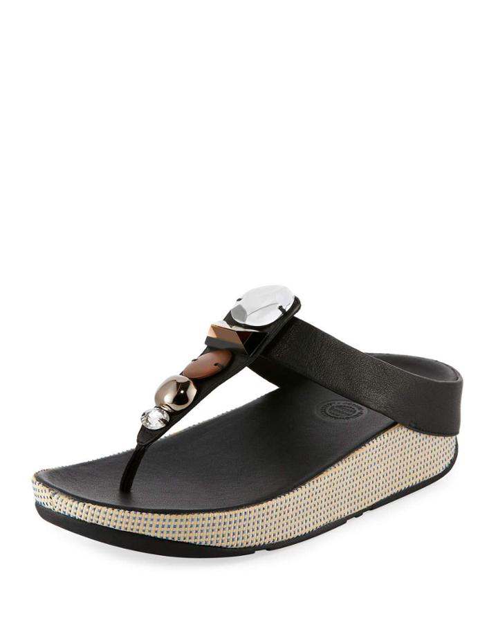 Jeweley Platform Thong