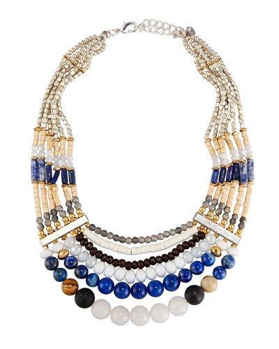 Multi-strand Beaded Collar Necklace,
