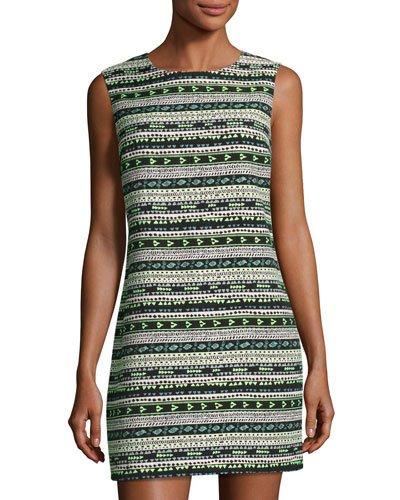 Courtney Sleeveless Geometric Jacquard