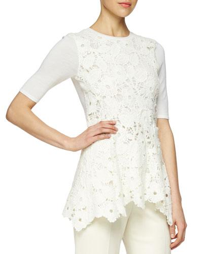 Floral Lace Peplum