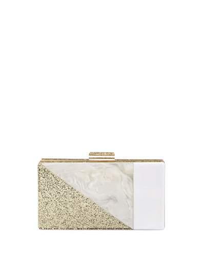 Colorblock Resin Box Clutch Bag