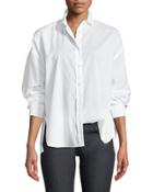 Relaxed Cotton Button-front