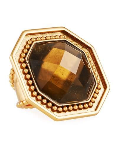 Smoky Topaz Adjustable Ring