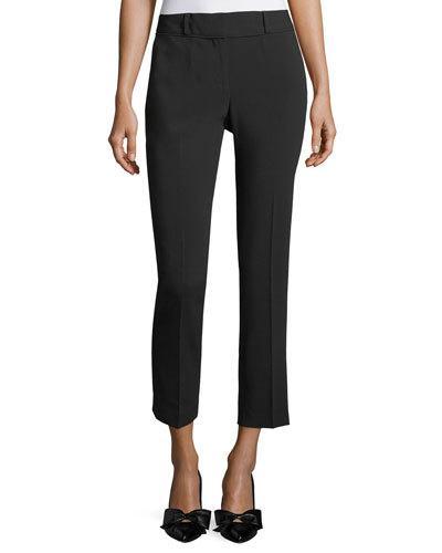 Slim Crepe Ankle Pants