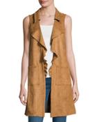 Sleeveless Faux-suede
