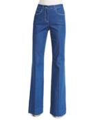 Mid-rise Flare-leg Jeans,
