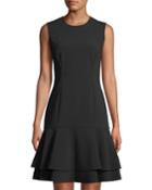 Denise Sleeveless Flounce Hem Dress