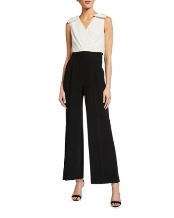 Wide-leg Sleeveless Jumpsuit With Bow