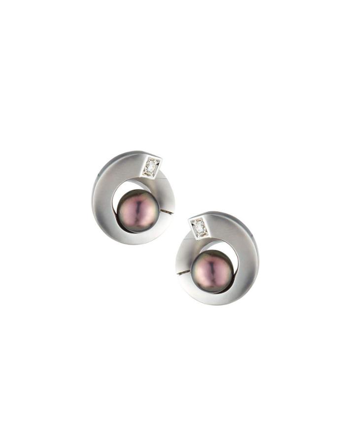 18k White Gold Pearl & Diamond