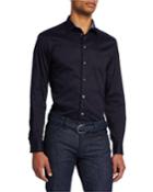 Men's Solid Sport Shirt With Contrast Trim