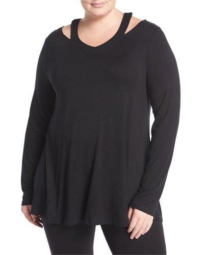 Cutout-shoulder Tunic,