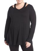 Cutout-shoulder Tunic,