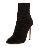 Textured Stretch Velvet Booties