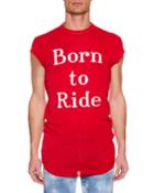 Men's Born To Ride Cool-fit Crewneck Cap-sleeve