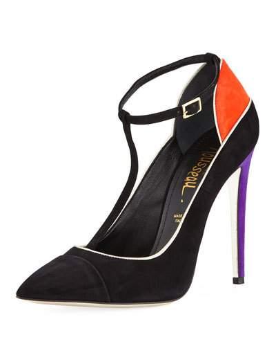 Dragonette Suede Colorblock High Pump,