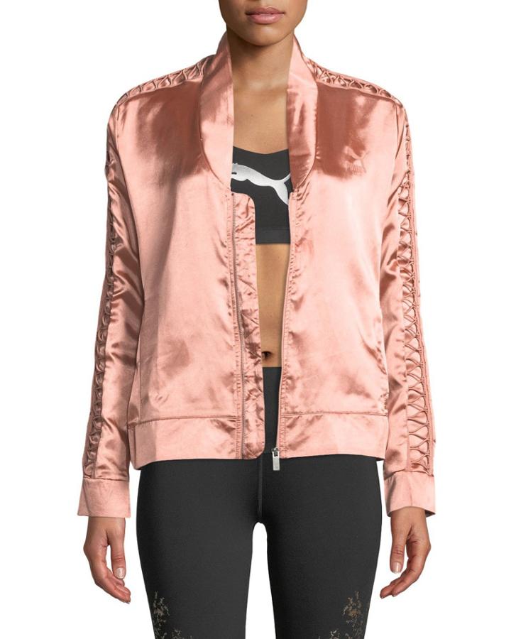 Satin Lux T7 Jacket, Brown