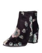 Vikki Floral Velvet Bootie
