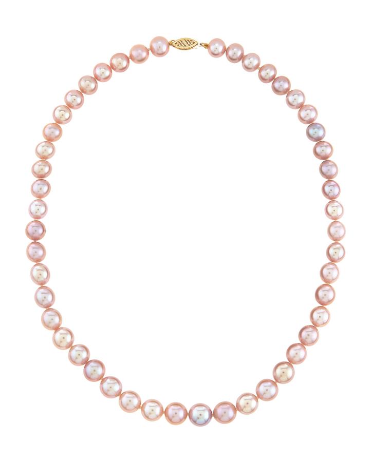 Belpearl Pink Freshwater Pearl Necklace, 9-10mm, Women's