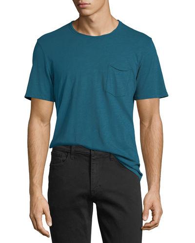 Crewneck Cotton Pocket Tee